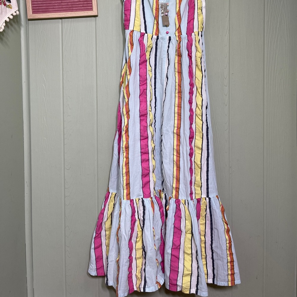 J. Crew Tiered midi dress in seersucker ribbons - Picture 5 of 10